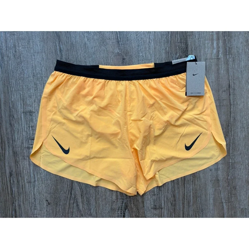 Nike Aeroswift ADV Dri-Fit 4” Brief Lined Running Shorts Orange Sz L FN3352-845